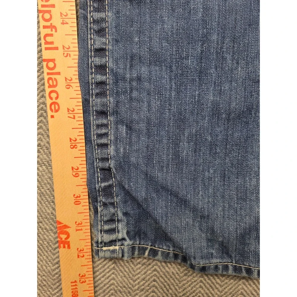 True Religion Skinny Jeans Mens 33 Blue Medium Wash Horseshoe Stitch Cotton‎